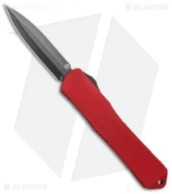 Heretic Knives Manticore-X Double Edge OTF Knife Red (3.75" Black)