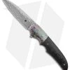 Jason Clark DP Flipper Frame Lock Knife Marbled CF/Timascus (3.5" Damascus)