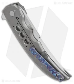 Jason Clark Persian Flipper Knife White G-10/Zirconium (3.75" Hand Rubbed Satin) -Knife Shop Jason Clark Persian white G10 zirconium hand rubbed satin BHQ 71800 er side