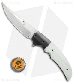 Jason Clark Persian Flipper Knife White G-10/Zirconium (3.75" Hand Rubbed Satin) -Knife Shop Jason Clark Persian white G10 zirconium hand rubbed satin BHQ 71800 er size
