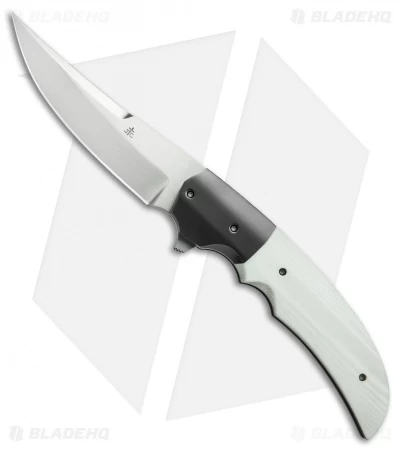 Jason Clark Persian Flipper Knife White G-10/Zirconium (3.75" Hand Rubbed Satin)