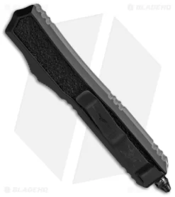 Microtech Makora Signature D/E OTF Automatic Knife Black Aluminum (3.4" Black) -Knife Shop Makora D E Shadow DLC Standard DLD Hardware BHQ 143336 td side