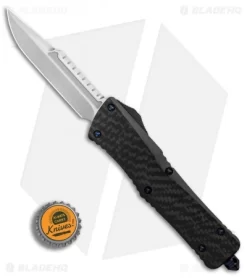 Marfione Custom Combat Troodon Interceptor OTF CF/Blue Ti (3.8" Two-Tone SW) -Knife Shop Marfione Custom Combat Troodon Interceptor CF Blue Ti Two Tone SW BHQ 88429 er bottlecap