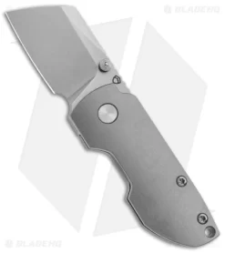 Matsey Striga Frame Lock Knife Stonewashed Titanium (2" SW)