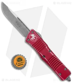Microtech Combat Troodon S/E OTF Automatic Knife Red Distressed (3.8" SW) -Knife Shop Microtech Combat Troodon SE OTF Auto Red Distressed SW 143 10DRD BHQ 99674 jr bottlecap