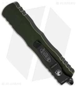 Microtech Dirac Dagger OTF Automatic Knife OD Green (2.9" Black) 225-1 OD -Knife Shop Microtech Dirac Dagger OTF AK OD Green 2in Black BHQ 146753 td side