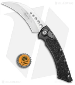 Microtech Hawk Automatic Knife (4" Stonewash) 166-10 -Knife Shop Microtech Hawk Automatic Knife Proof Run Stonewash 166 10PR BHQ 99409 LS Bottlecap jr