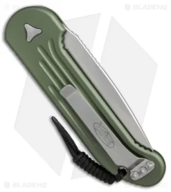 Microtech LUDT Automatic Knife OD Green (3.4" Stonewash Serr) 135-11OD -Knife Shop Microtech LUDT OD green sw serr 135 11OD BHQ 51947 er side