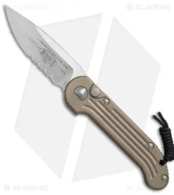 Microtech LUDT Automatic Knife Tan (3.4" Satin Serr) 135-5TA