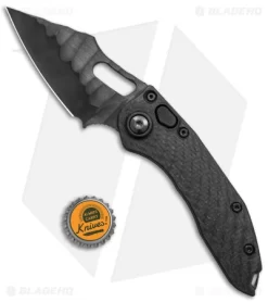 Microtech Marfione Custom Stitch Auto Knife DLC Borka (CFw/DLC TT Hardware) -Knife Shop Microtech Marfione Custom Stictch Auto Borka CF DLC Textured BHQ 175999 jr bottlecap