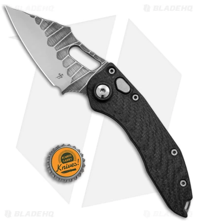 Microtech Marfione Custom Stitch Auto Knife Borka Carbon Fiber (TT Hardware) 4 Microtech Marfione Custom Stitch Auto Knife Borka Carbon Fiber (TT Hardware) - Image 4