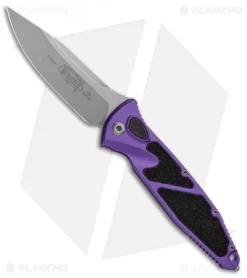 Microtech Socom Elite S/E Automatic Knife Purple (4" Stonewash) 160A-10PU