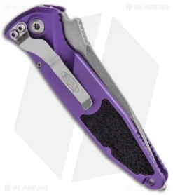 Microtech Socom Elite S/E Automatic Knife Purple (4" Stonewash) 160A-10PU -Knife Shop Microtech Socom Elite SE Auto Purple SW 160A 10PU BHQ 105169 jr side