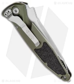 Microtech Socom Elite T/E Automatic Knife OD Green (4" Satin) 161A-4OD -Knife Shop Microtech Socom Elite TE Auto OD Green Satin 161A 4OD BHQ 103384 jr side