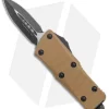 Microtech Troodon Mini Dagger CA Legal OTF Auto Knife SS Tan G-10 (1.9" Black)