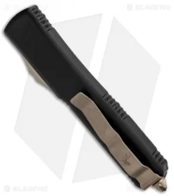 Microtech Ultratech Bayonet OTF Knife Black G-10 (3.4" Bronze SW) -Knife Shop Microtech Ultratech Bayo OTF Black G 10 Bronze SW 120 13GTBK BHQ 90232 jr side