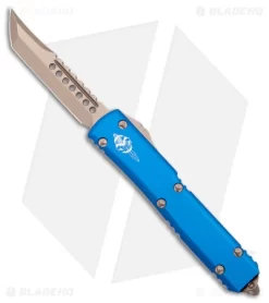 Microtech Ultratech Hellhound Tanto OTF Knife Blue (3.4" Bronze SW)