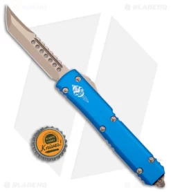 Microtech Ultratech Hellhound Tanto OTF Knife Blue (3.4" Bronze SW) -Knife Shop Microtech Ultratech Hellhound Tanto Blue Bronze SW BHQ 178802 jr bottlecap