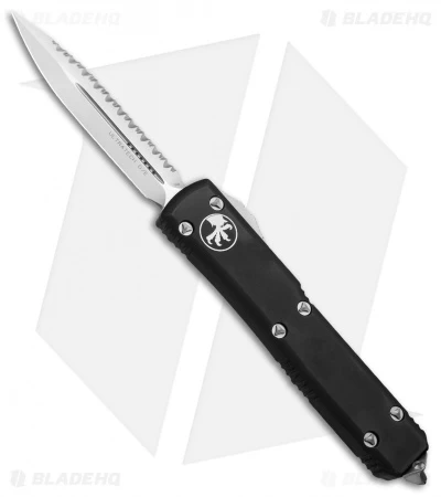 Microtech Ultratech OTF D/E Automatic Knife CC (3.4" Satin Full Serr) 1 Microtech Ultratech OTF D/E Automatic Knife CC (3.4" Satin Full Serr)