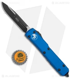 Microtech Ultratech S/E OTF Automatic Knife Blue CC (3.4" Black) 121-1BL -Knife Shop Microtech Ultratech OTF SE Contoured Blue Black 121 1BL BHQ 68237 jr bottlecap 1