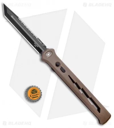 Paragon Estiletto Tanto OTF Auto Dark Earth Lightning Bolt (5.5" Black) 4 Paragon Estiletto Tanto OTF Auto Dark Earth Lightning Bolt (5.5" Black) - Image 4