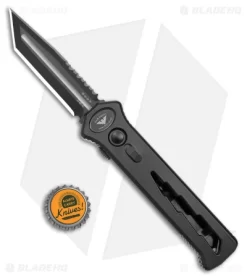 Paragon X Bolt OTF Tanto Automatic Knife Black Lightning Bolt (3.6" Black Serr) -Knife Shop Paragon X Bolt OTF Auto Black Lightning Bolt Black Serr BHQ 179343 jr bottlecap