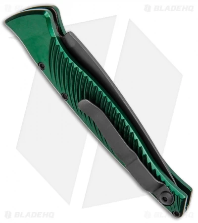 Piranha DNA Automatic Tactical Knife Green Aluminum (3.25" Black) 3 Piranha DNA Automatic Tactical Knife Green Aluminum (3.25" Black) - Image 3