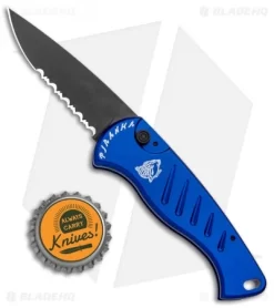 Piranha Fingerling Automatic Knife Blue Tactical (2.5" Black Serr) 7 Piranha Fingerling Automatic Knife Blue Tactical (2.5" Black Serr) -Knife Shop Piranha Fingerling Auto Blue Tactical Black Serr BHQ 23565 jr bottleca