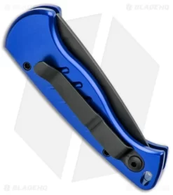 Piranha Fingerling Automatic Knife Blue Tactical (2.5" Black Serr) 6 Piranha Fingerling Automatic Knife Blue Tactical (2.5" Black Serr) -Knife Shop Piranha Fingerling Auto Blue Tactical Black Serr BHQ 23565 jr side