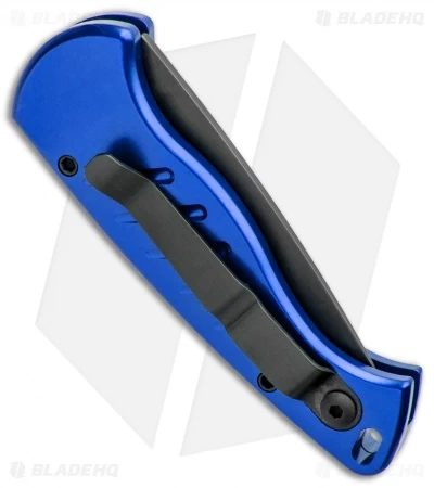 Piranha Fingerling Automatic Knife Blue Tactical (2.5" Black Serr) 3 Piranha Fingerling Automatic Knife Blue Tactical (2.5" Black Serr) - Image 3