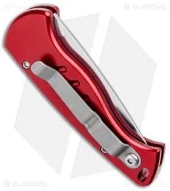 Piranha Fingerling Automatic Knife Red (2.5" Mirror) -Knife Shop Piranha Fingerling Auto Red Mirror BHQ 0404 jr side