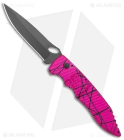 Piranha Mini Predator Purple/Black Tactical Automatic Knife (3.5" Black)