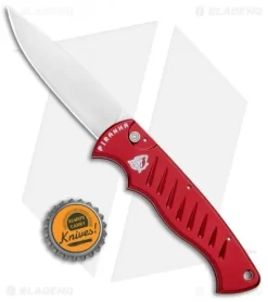 Piranha P-1 Pocket Automatic Knife Red (3.2" Mirror) -Knife Shop Piranha P 1 Pocket Auto Red Mirror BHQ 0396 jr bottlecap