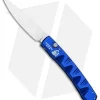 Piranha Virus Automatic Knife Blue (3.25" Mirror)