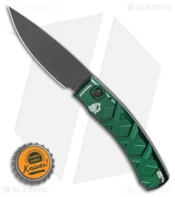 Piranha X Automatic Knife Green Tactical (3.3" Black) -Knife Shop Piranha X Automatic Knife Green Tactical 3.3 Black BHQ 26289 LS Bottlecap