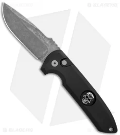 Protech Les George Rockeye Automatic Knife Bruce Shaw Skull (3.5" Acid SW)