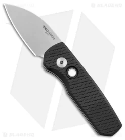 Pro-Tech Runt 5 Wharncliffe Automatic Knife Black Dragon Scale (1.9" Stonewash)