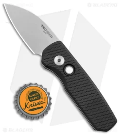 Pro-Tech Runt 5 Wharncliffe Automatic Knife Black Dragon Scale (1.9" Stonewash) -Knife Shop Pro Tech Runt 5 Wharncliffe Auto Black Dragon Scale SW BHQ 147064 jr bottlecap