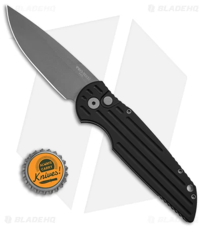 Pro-Tech Tactical Response TR-3 Knife Black W/ Grooves (3.5" Bead Blast) 4 Pro-Tech Tactical Response TR-3 Knife Black W/ Grooves (3.5" Bead Blast) - Image 4
