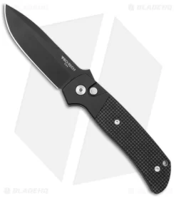 Pro-Tech Terzuola ATCF Automatic Knife Textured Black G-10 (3.5" DLC MagnaCut)