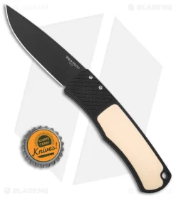 Pro-Tech Magic BR-1 "Whiskers" Automatic Knife Tuxedo (3.125" Black) -Knife Shop Pro Tech magic BR1 Whiskers AK Tuxedo 3in Black BHQ 30246 td size