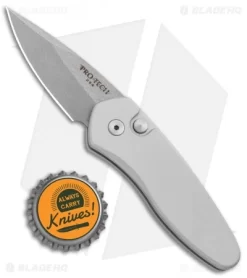 Pro-Tech Sprint Silver Automatic Knife (1.95" Satin) 2901 -Knife Shop Protech Sprint Silver Auto Satin 2901 BHQ 11796 jr bottlecap