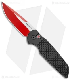 Pro-Tech TR-3 Automatic Knife Fish Scale Aluminum (3.5" Red) Exclusive