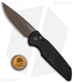 Pro-Tech TR-3.49 Tactical Response Automatic Knife Black (3.4" FDE Brown) -Knife Shop Protech Tactical Response Black FDE Brown TR 3.49 BHQ 71941 jr bottlecap