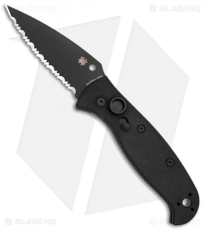Spyderco Autonomy 2 Automatic Knife Black G-10 (3.5" Black Full Serr LC200N) 1 Spyderco Autonomy 2 Automatic Knife Black G-10 (3.5" Black Full Serr LC200N)