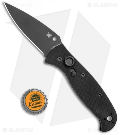 Spyderco Autonomy 2 Automatic Knife Black G-10 (3.5" Black LC200N) C165GPBBK2 4 Spyderco Autonomy 2 Automatic Knife Black G-10 (3.5" Black LC200N) C165GPBBK2 - Image 4
