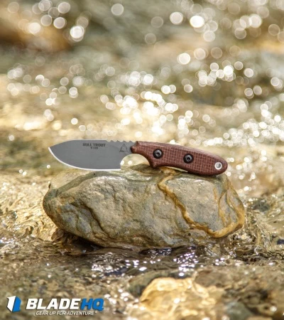 TOPS Knives Bull Trout Fixed Blade Knife Burlap Micarta (2.75" Tumbled) BLTT-01 5 TOPS Knives Bull Trout Fixed Blade Knife Burlap Micarta (2.75" Tumbled) BLTT-01 - Image 5