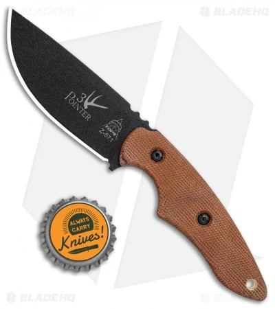 TOPS Knives 3 Pointer Fixed Blade Knife Tan Canvas (3.13" Black) 4 TOPS Knives 3 Pointer Fixed Blade Knife Tan Canvas (3.13" Black) - Image 4