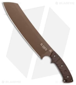 TOPS Knives El Chete Fixed Blade Rocky Mountain Tread W/ Dangler (12" Bronze)