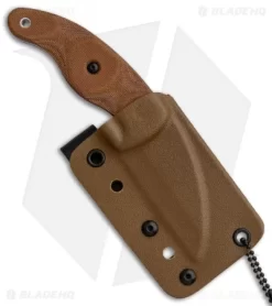 TOPS Knives Little Bugger Fixed Blade Knife Tan Canvas Micarta (2.3" Tumbled) -Knife Shop TOPS Knives Little Bugger Tan Canvas Micarta Tumbled BHQ 81896 er sheath